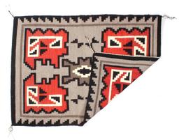 Navajo Ganado Wool Rug by Grace Redmustache 1950's