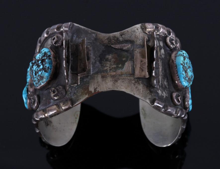 Navajo Old Pawn Sleeping Beauty Turquoise Cuff