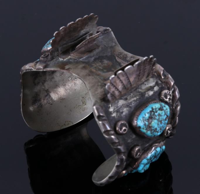 Navajo Old Pawn Sleeping Beauty Turquoise Cuff