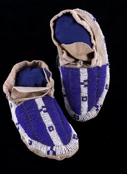 Early 1870's Sioux Beaded Child's Moccasins