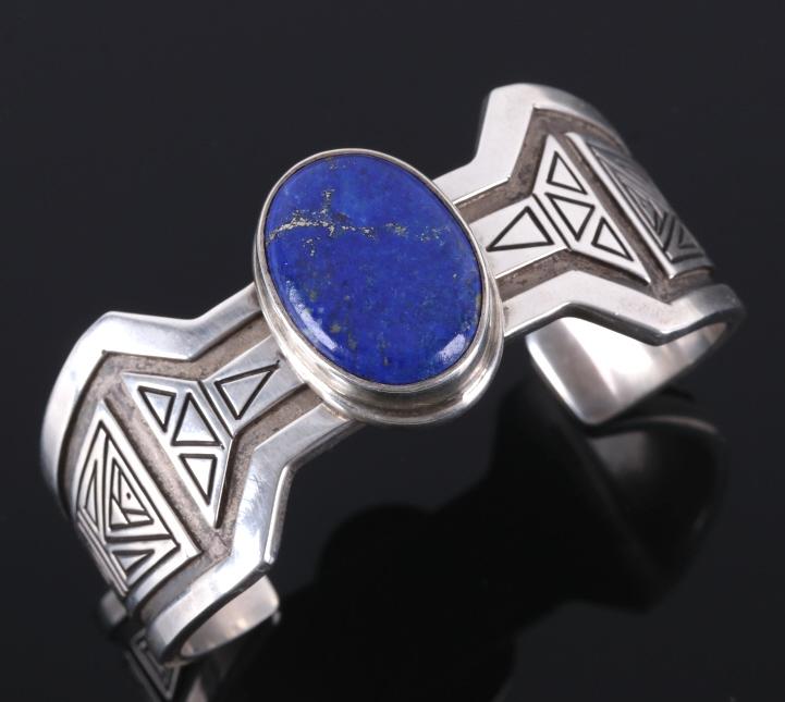 Crow Ken RealBird Sterling & Lapis Lazuli Bracelet