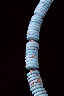 Navajo F. Yellowhorse Discoidal Turquoise Necklace