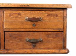 Quarter Sawn Oak Library Card Filing Cabinet