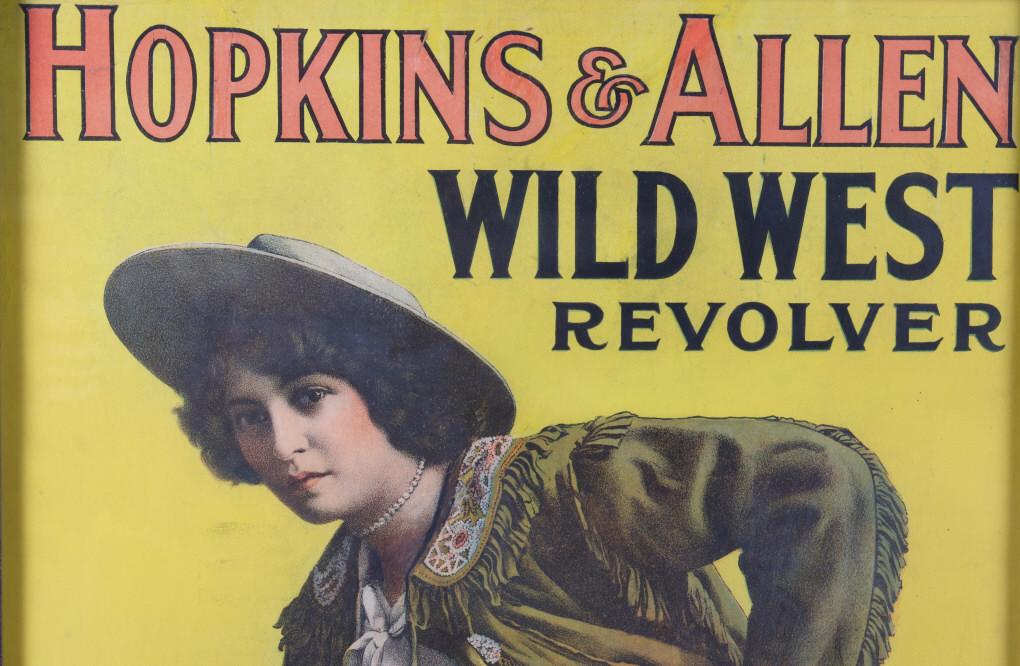 Original Hopkins & Allen Arms Co. Poster c. 1900-