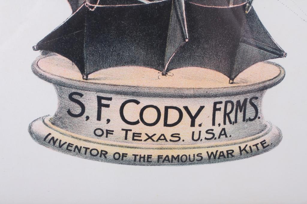 S.F. Cody Famous War Kite Chromolithograph Poster