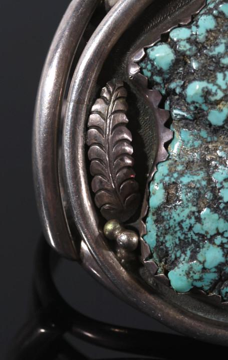 Navajo Old Pawn Lone Mountain Turquoise Bracelet