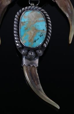 Navajo Badger Claw & Cerrillos Turquoise Squash