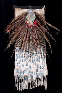 Northern Plains Beaded Pheasant Breech Clout 1900