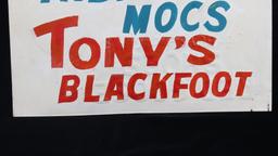 Indian Trading Post Sign - Tony's Blackfoot 1906-