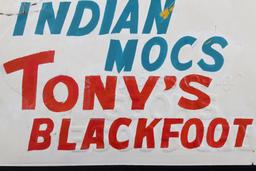 Indian Trading Post Sign - Tony's Blackfoot 1906-