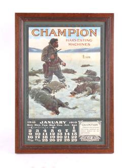 Champion Harvesting N.C Wyeth Advertising Calendar