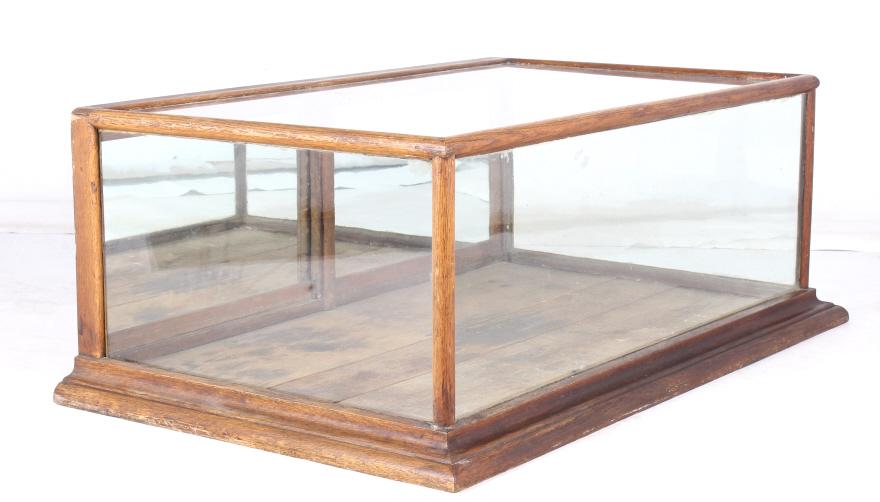 Antique General Store Glass & Oak Case