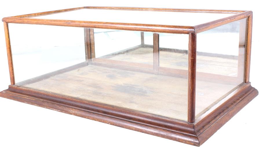 Antique General Store Glass & Oak Case