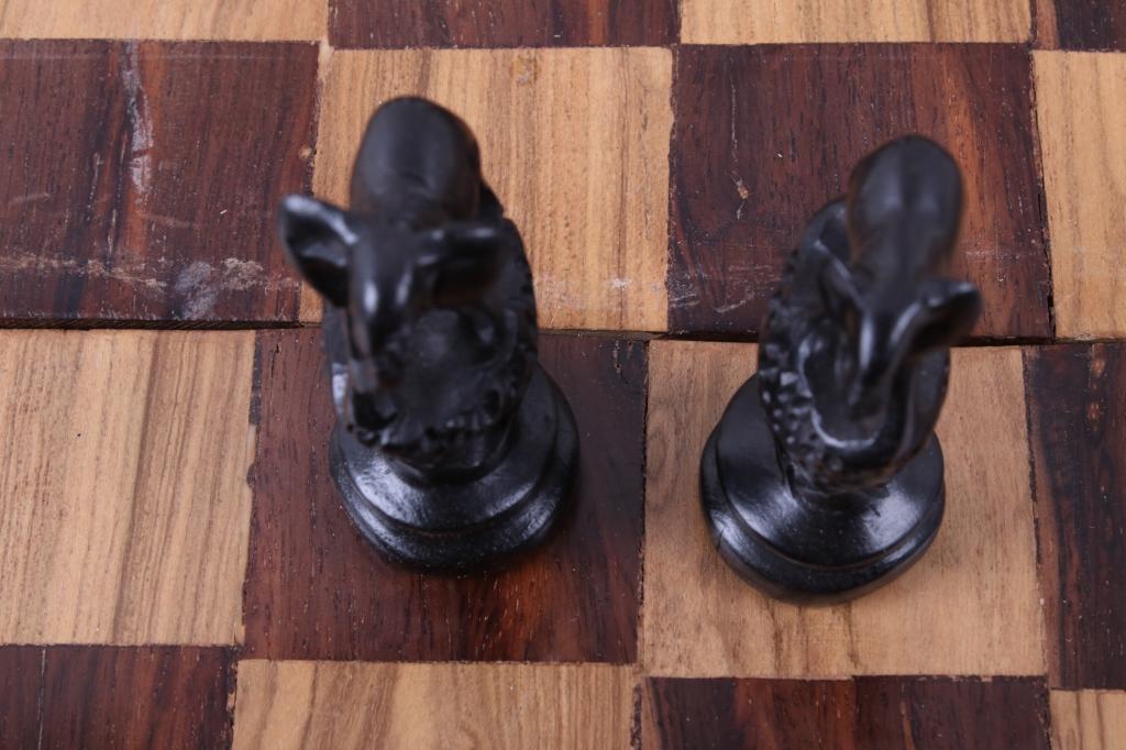 Zambian Hand Carved Chess Board & Pieces