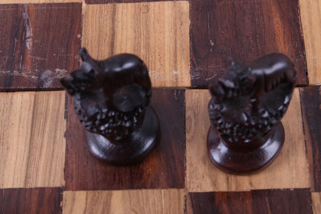 Zambian Hand Carved Chess Board & Pieces