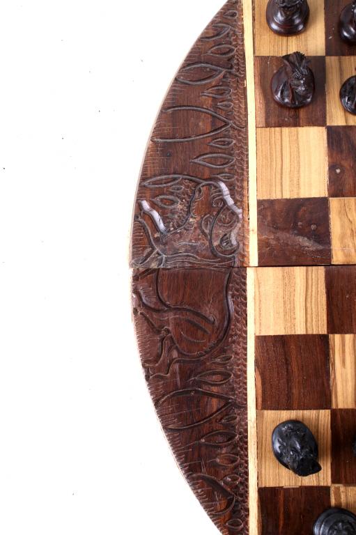 Zambian Hand Carved Chess Board & Pieces