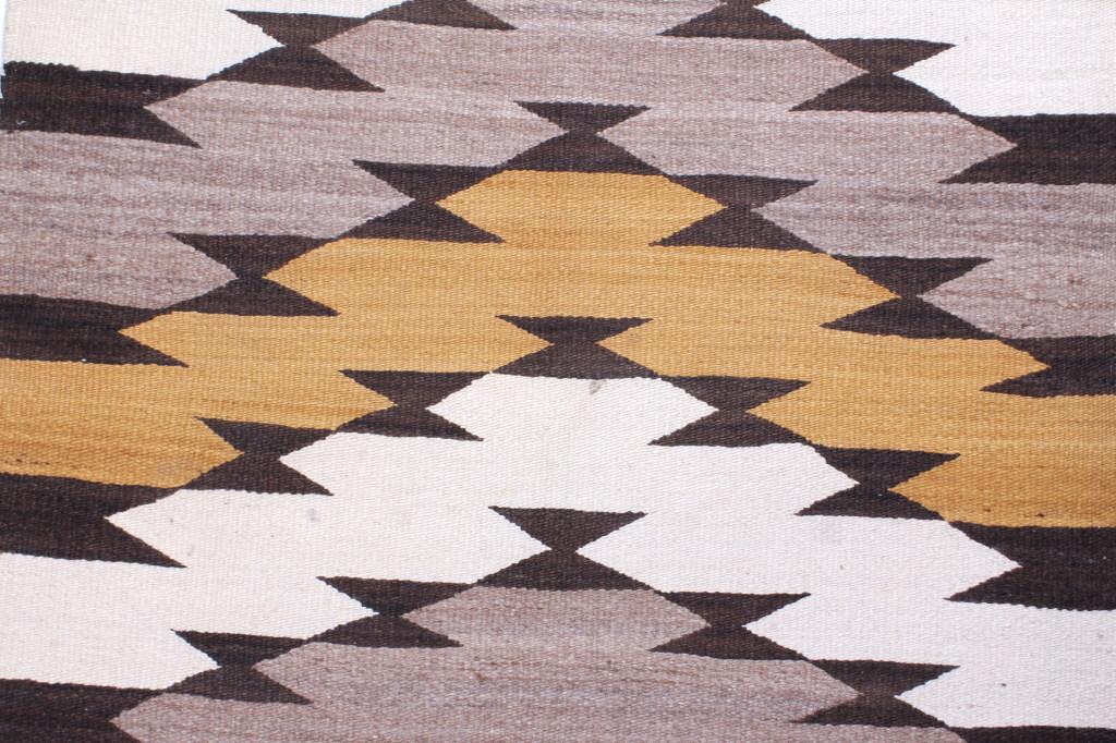 Navajo Crystal Eye Dazzler Trading Post Rug c1950