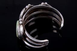 Navajo Carico Lake Turquoise Silver Bracelet 1940-