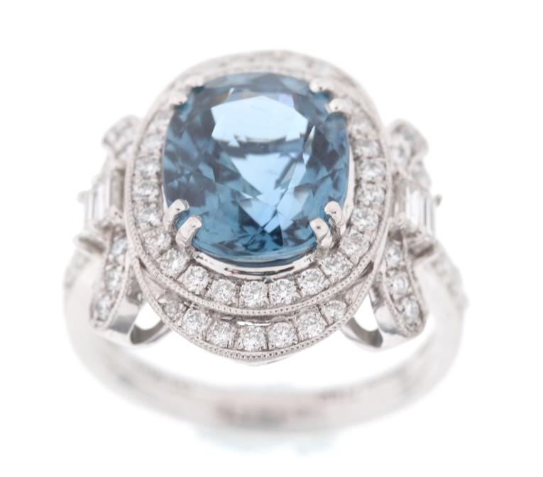 Montana Cornflower Blue Sapphire & Diamond Ring