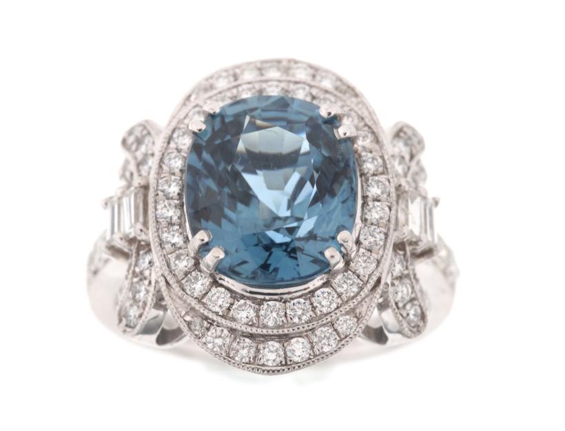 Montana Cornflower Blue Sapphire & Diamond Ring