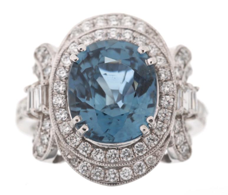 Montana Cornflower Blue Sapphire & Diamond Ring