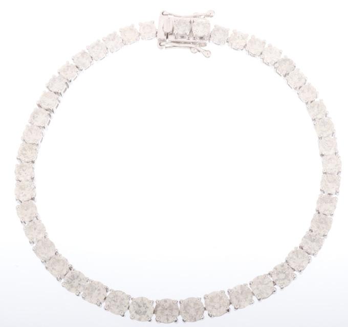 CLASSIC 12.10 ct. Diamond 14K White Gold Bracelet