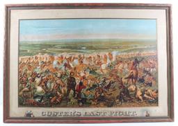 Original Anheuser-Busch Custer's Last Fight Litho