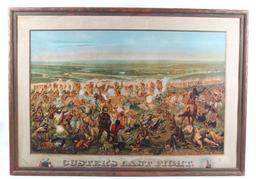 Original Anheuser-Busch Custer's Last Fight Litho