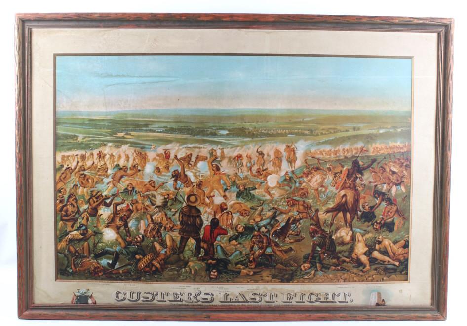 Original Anheuser-Busch Custer's Last Fight Litho