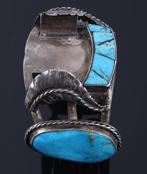 Navajo Sterling & Turquoise Bracelet Signed