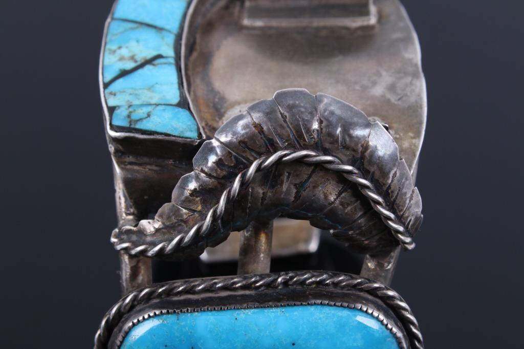 Navajo Sterling & Turquoise Bracelet Signed