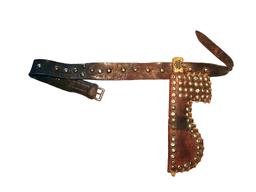 Blackfoot Scout's Tacked Belt, Sheath & Knife 1880