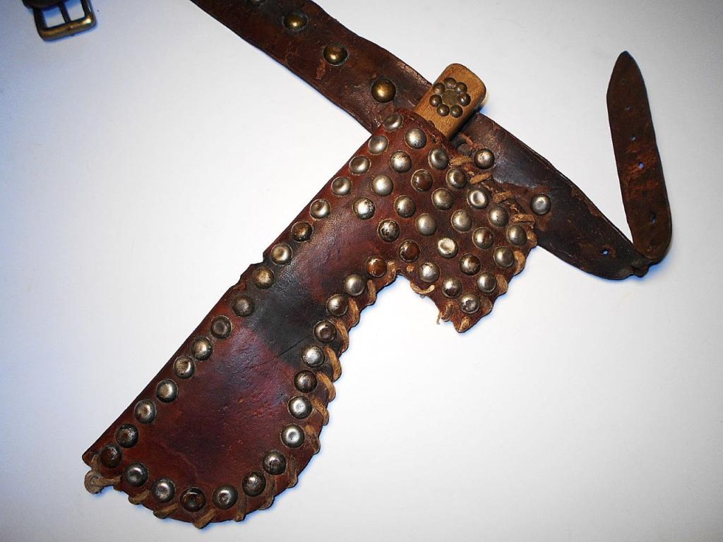 Blackfoot Scout's Tacked Belt, Sheath & Knife 1880