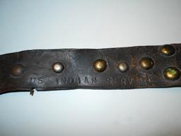 Blackfoot Scout's Tacked Belt, Sheath & Knife 1880