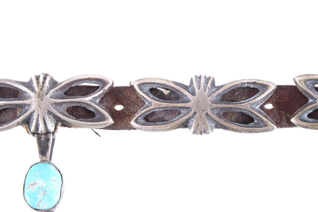 Early 1900s Navajo Sandcast Concho Belt Choker