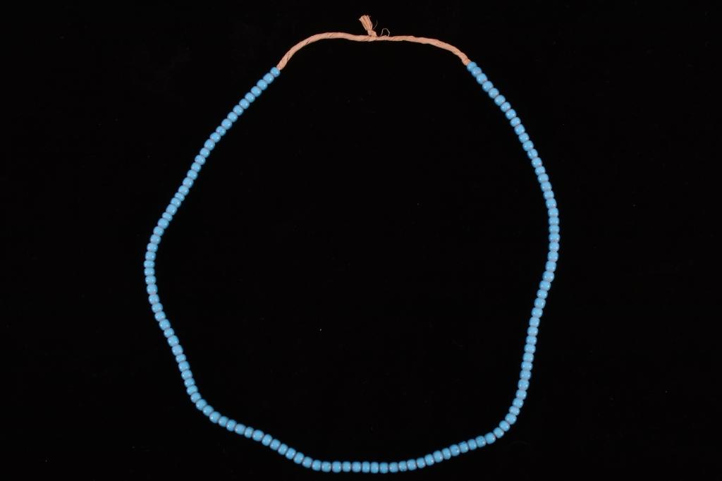 Hudson Bay Blue White Heart Trade Bead Necklaces