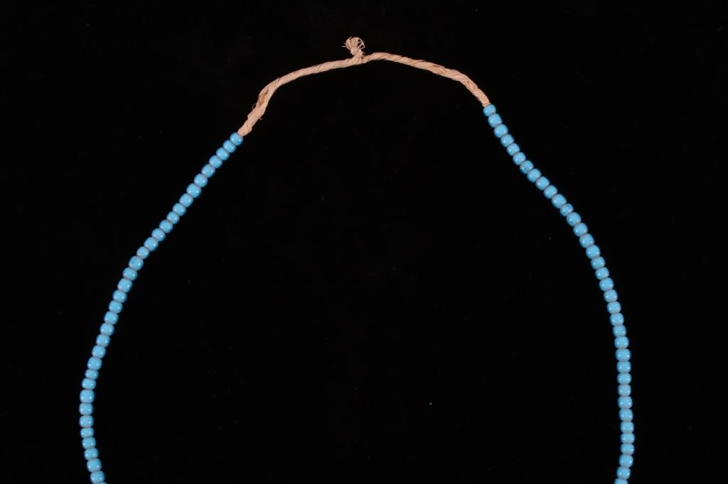 Hudson Bay Blue White Heart Trade Bead Necklaces