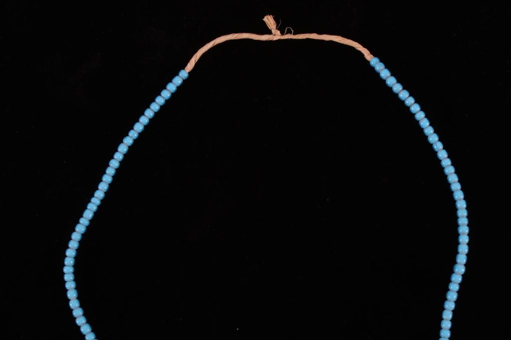 Hudson Bay Blue White Heart Trade Bead Necklaces