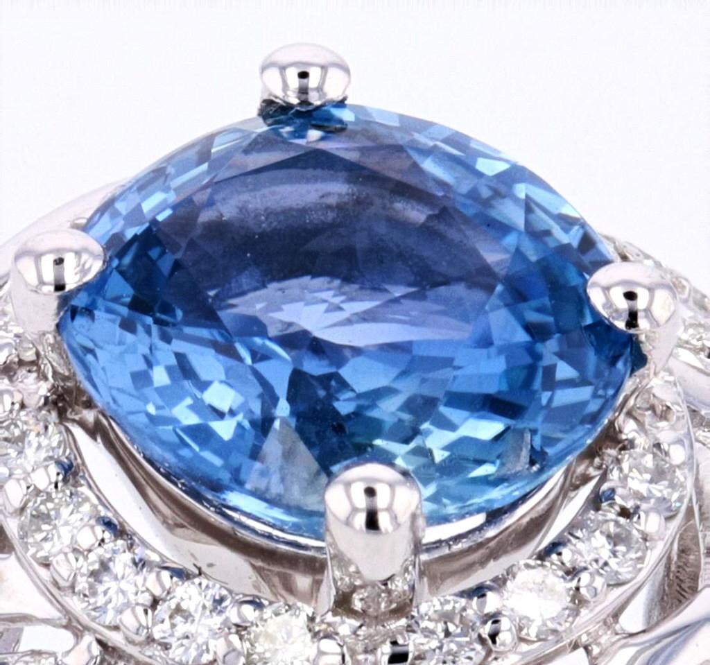 RARE Unheated 2.37 ct Sapphire & VS2 Diamond Ring