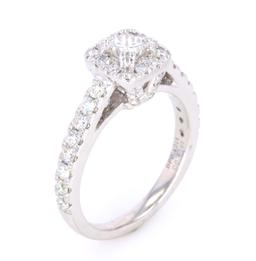 EXCELLENT 1.23ct VS1 G Color Diamond Platinum Ring