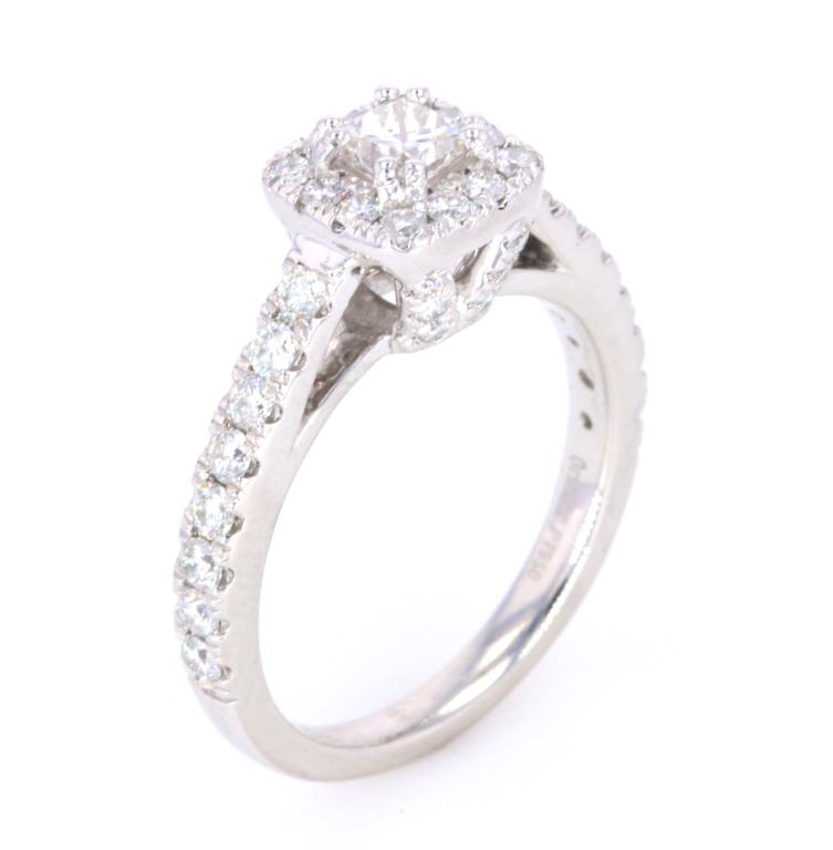 EXCELLENT 1.23ct VS1 G Color Diamond Platinum Ring