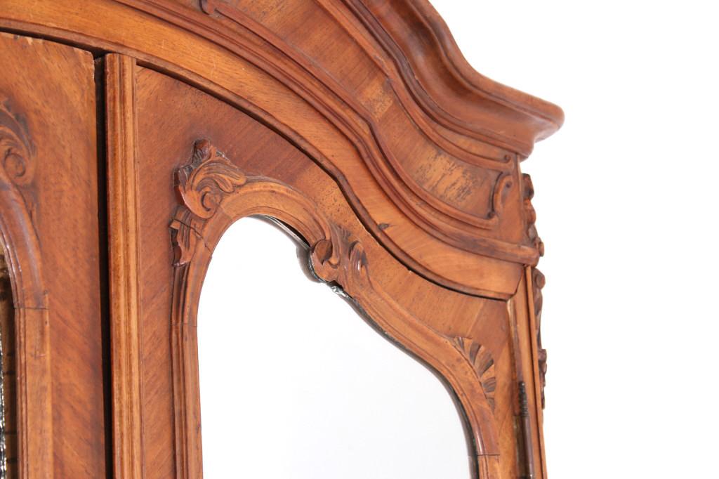 French Louis XV Carved Wood Armoire 19th Century