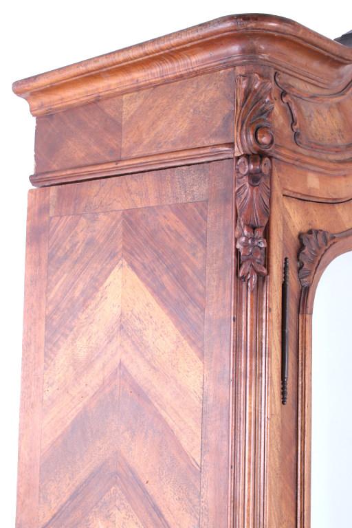 French Louis XV Carved Wood Armoire 19th Century