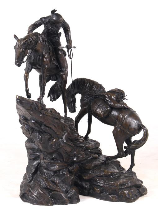 Jim Davidson Western Indian Successful Hunt Statue