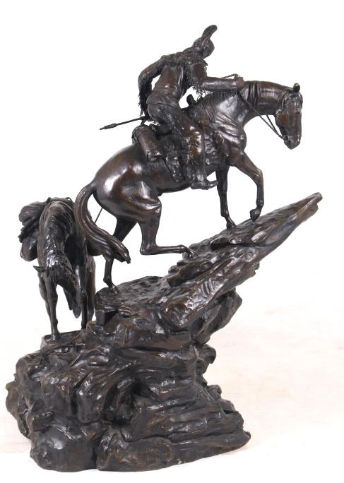 Jim Davidson Western Indian Successful Hunt Statue