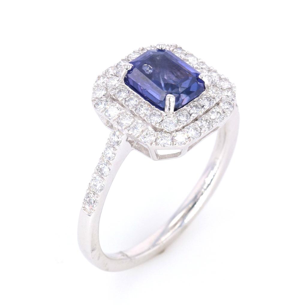 Rare Unheated Color Change Sapphire Diamond Ring