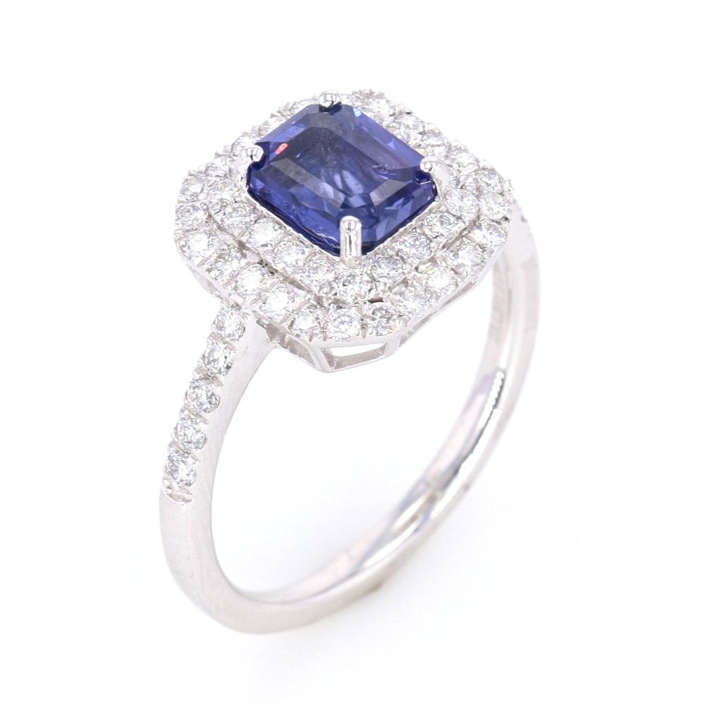 Rare Unheated Color Change Sapphire Diamond Ring