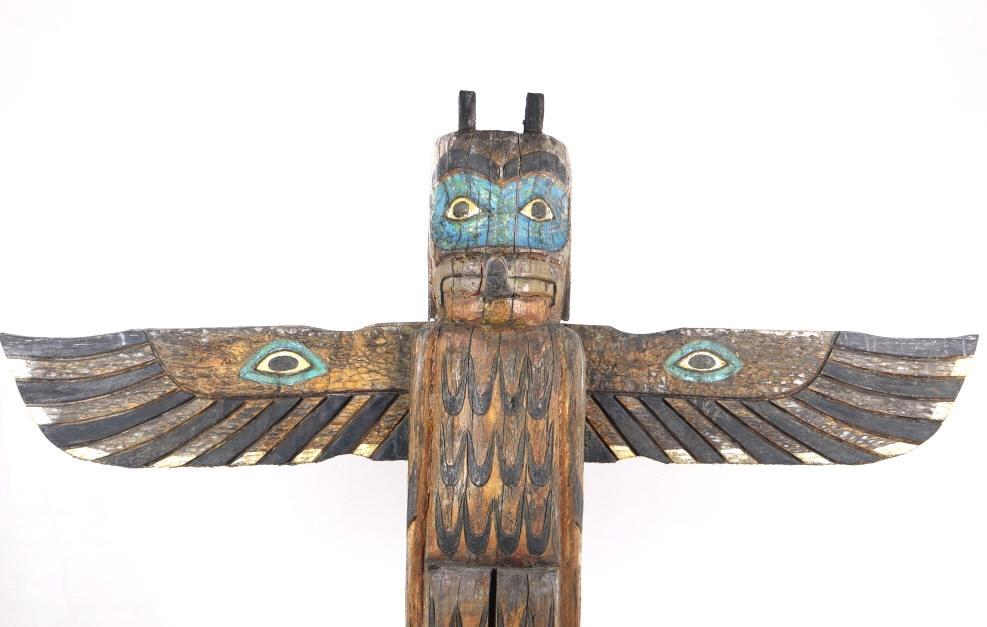 Native American Wood Eagle Totem Pole