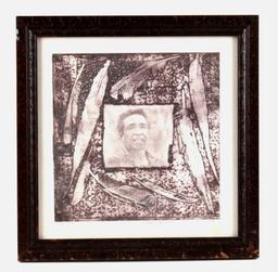 L.L. Lunde Kevin Red Star Portrait Framed Etching