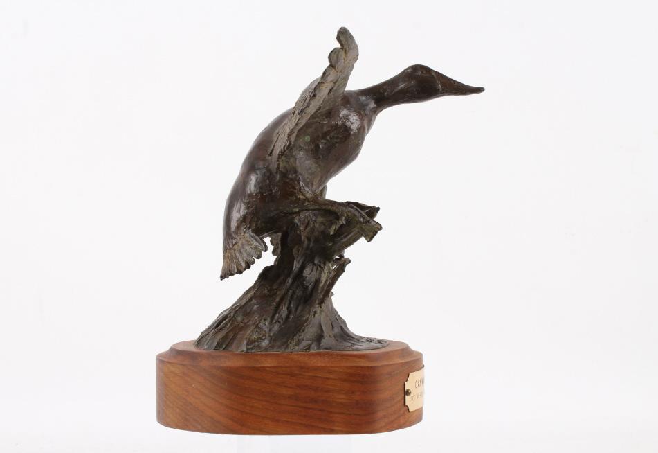 1975 Veryl Goodnight (B. 1947) Canvasback Bronze